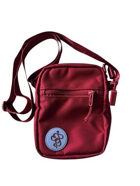 Baboon To The Moon Crossbody Sling Bag Womens S Red Adjustable Zip Hike Travel